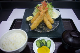 海老フライ定食　　　　1,200円　　Fried Shrimp Set
